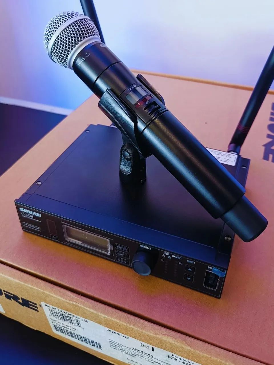 Microfone Sem Fio Original Shure ULXD24 SM58 J50 Profissional  - Foto 4