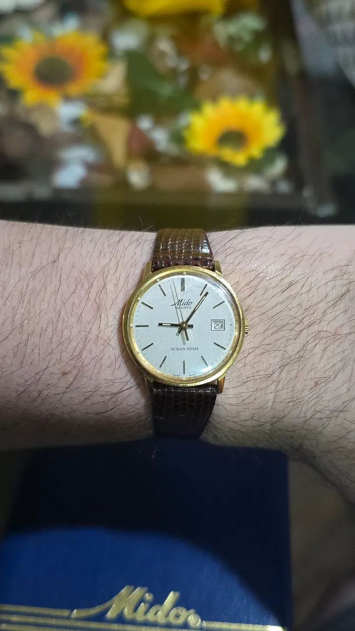 Relógio feminino vintage Mido Ocean Star 