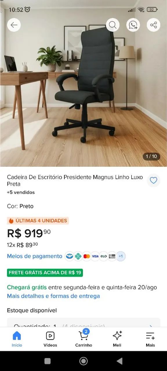 Cadeira ergonômica PCYES