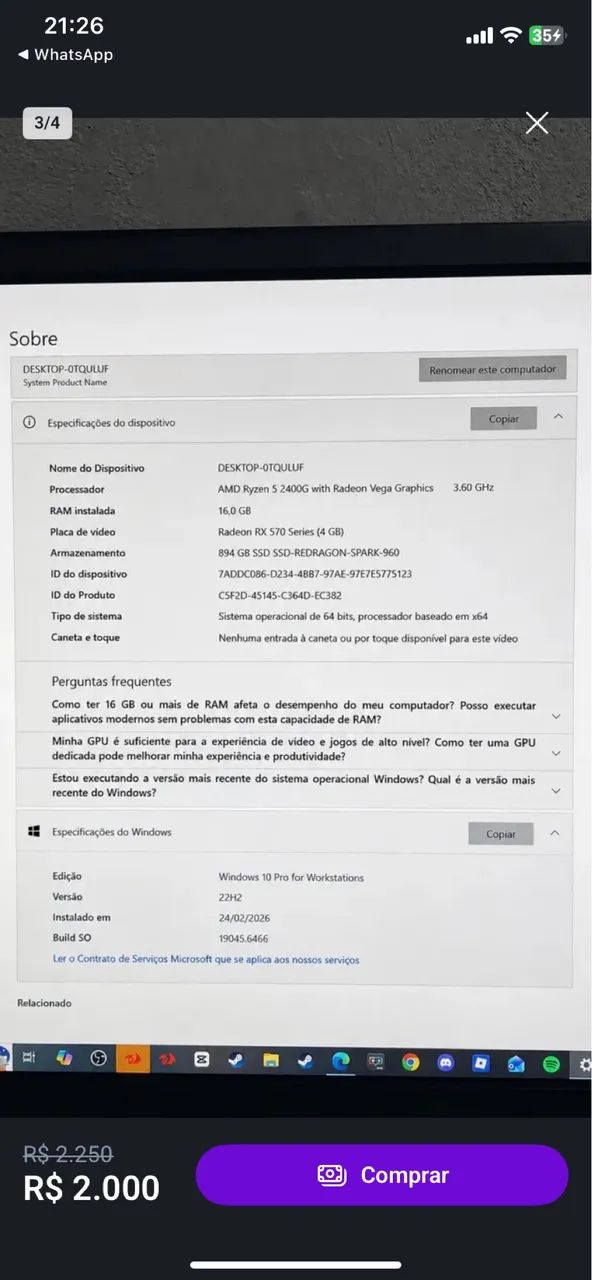 COMPUTADOR GAMER - Foto 3