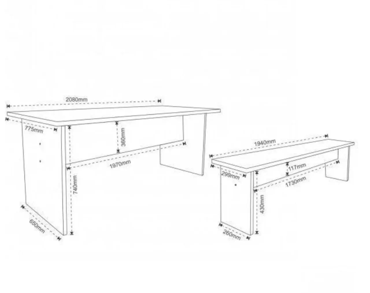 Conjunto Mesa e 2 Bancos Festivo Life Espresso Móveis - Foto 2