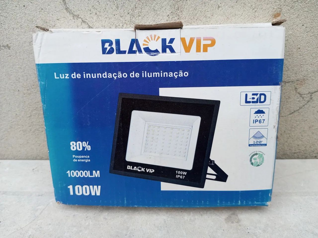REFLETOR LED AZUL 100W BLACK VIP LUIZ AZUL 
