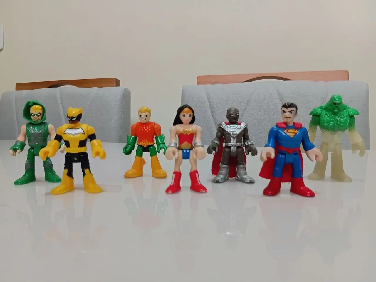 Imaginext DC Super Friends - Lote com 7 bonecos super heróis 
