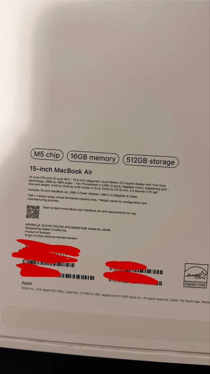 MacBook Air 15? polegadas NOVO - 16GB 512GB SILVER PRATA NOVO - Foto 3