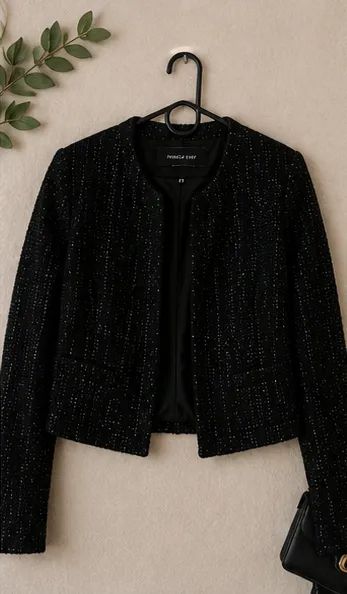 Casaco Tweed Preto