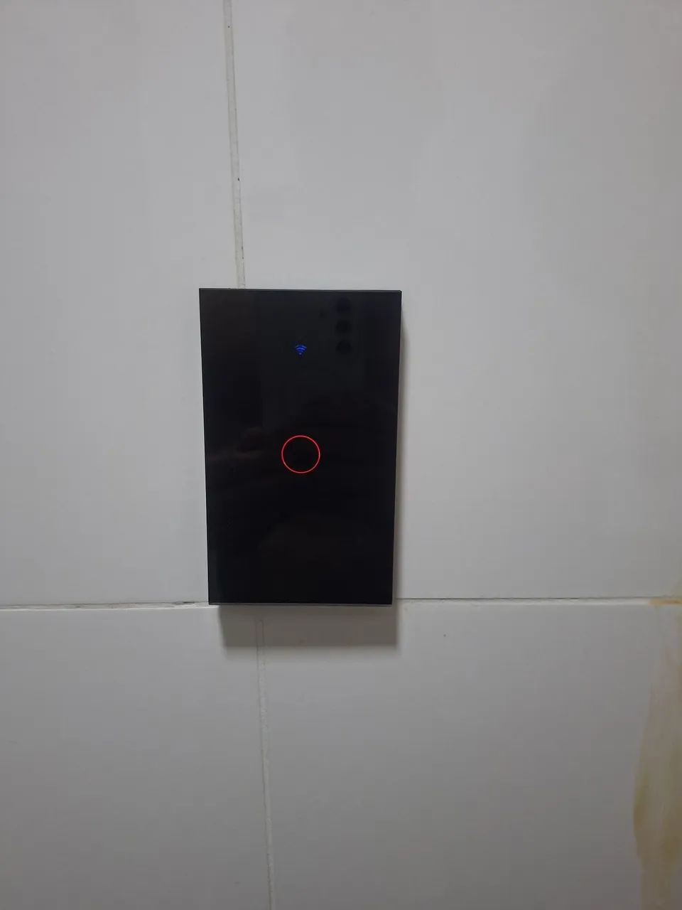 Interruptor Inteligente Preto 1 Via Wifi Painel de Vidro Alexa ou Google Home - Foto 2