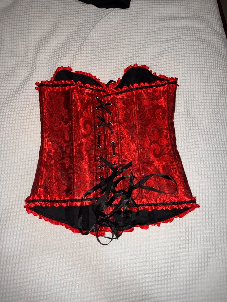 corset vermelho,tamanho P - Foto 2