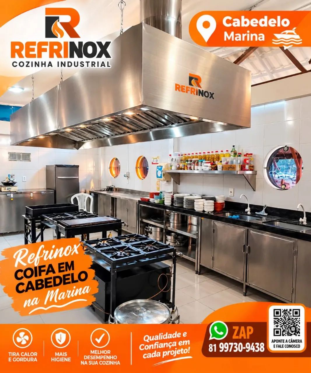 Mesa ,pia coifa de inox ,Exaustor - Foto 3