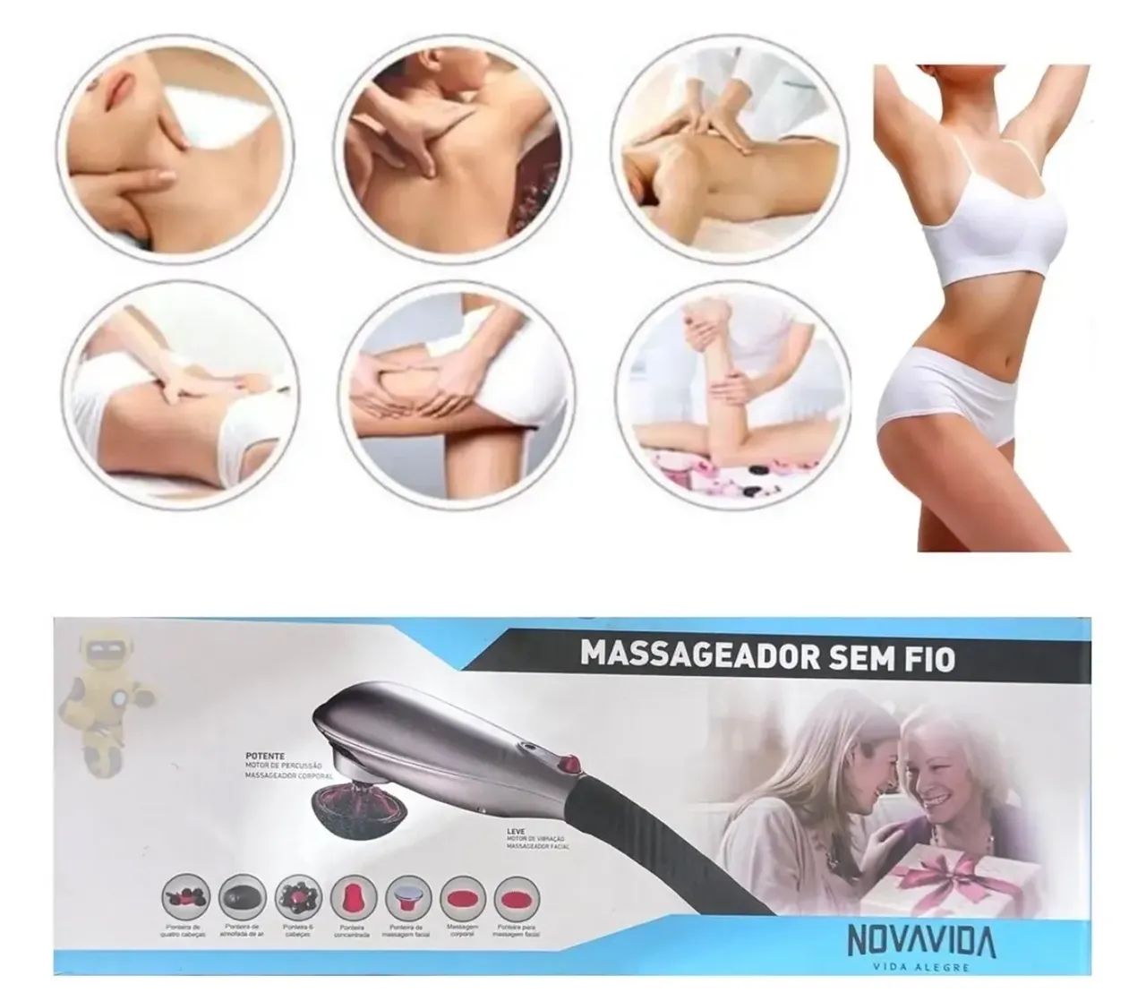 Massageador elétrico  corporal Novavida