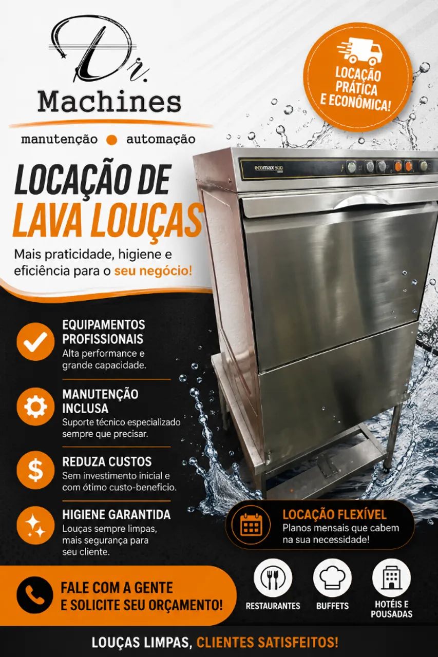 LOCAÇÃO DE LAVA LOUÇAS INDUSTRIAL