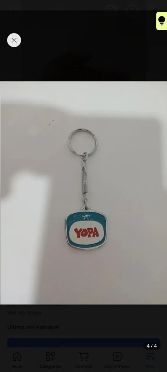 Chaveiro Sorvetes Yopa Anos 80 - Bifacial  - Foto 4