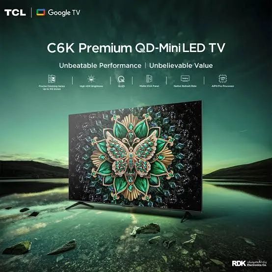 Tv smart TCL c6k 55 polegadas Premium qd Mini Led 40w Audio tipo Samsung LG 