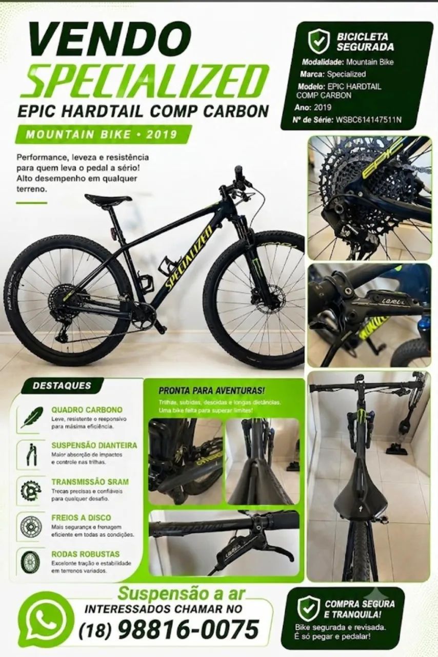 Specialized epic hardtail comp carbon