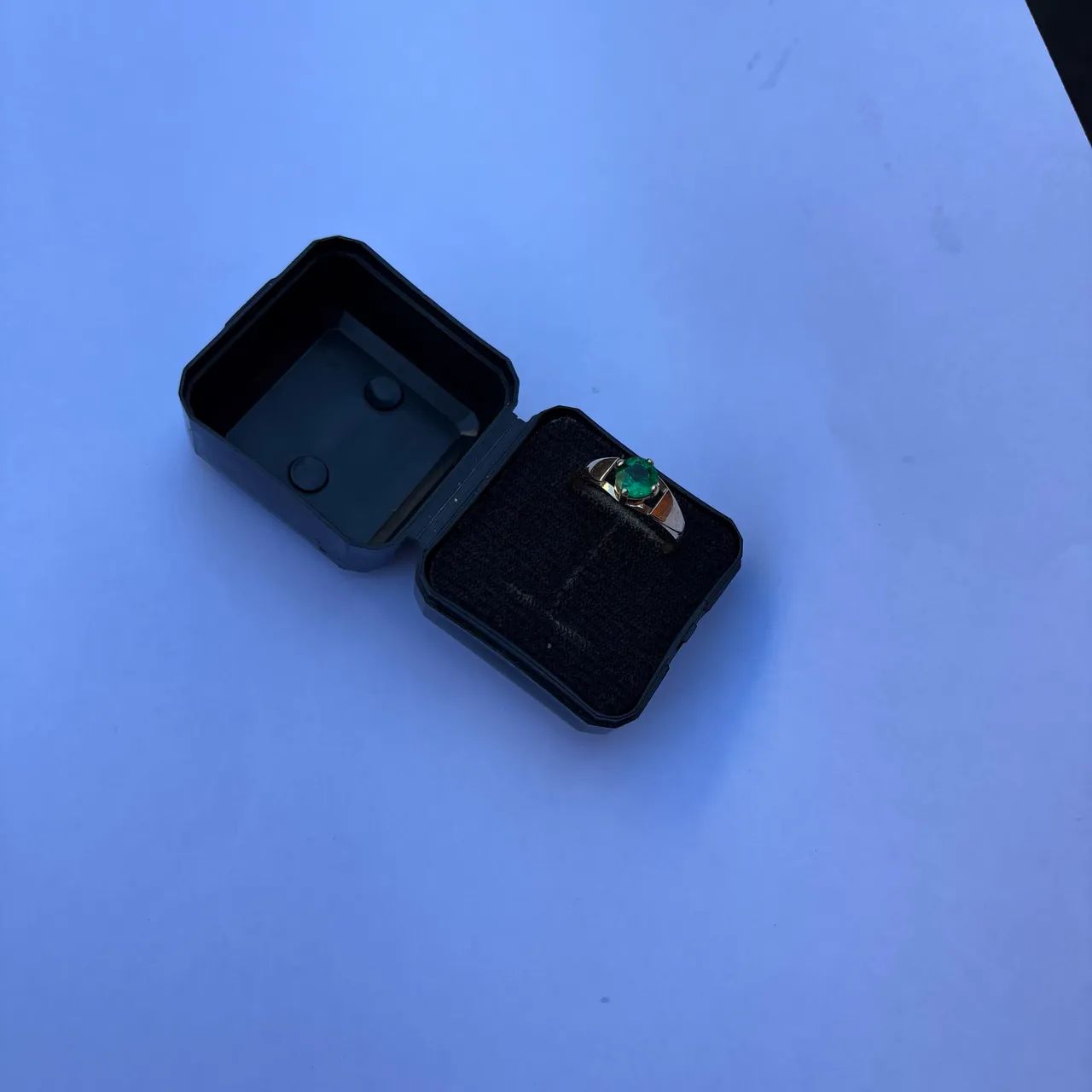 Anel de ouro 18k com esmeralda - Foto 4