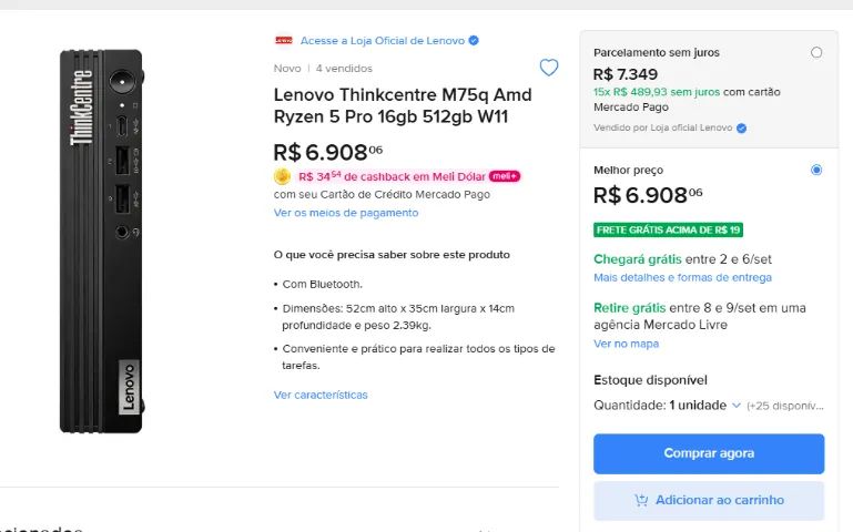 Lenovo Thinkcentre Mini M75Q Gen 5 - Foto 3