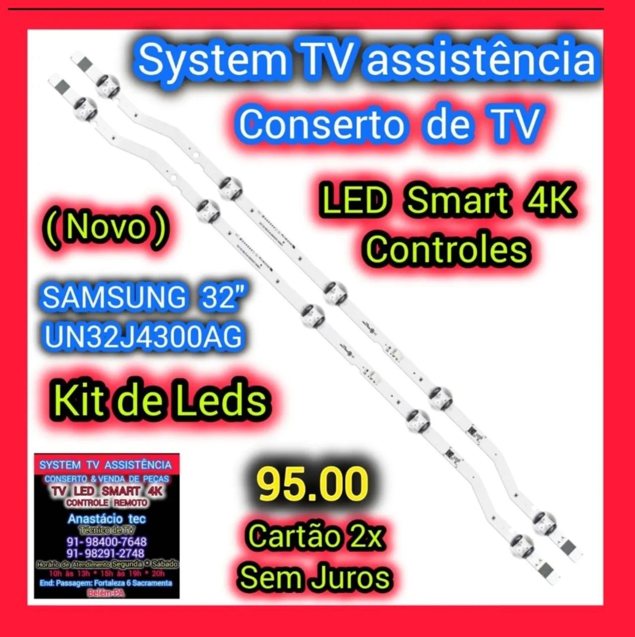 Kit de Leds Samsung UN32J4300AG