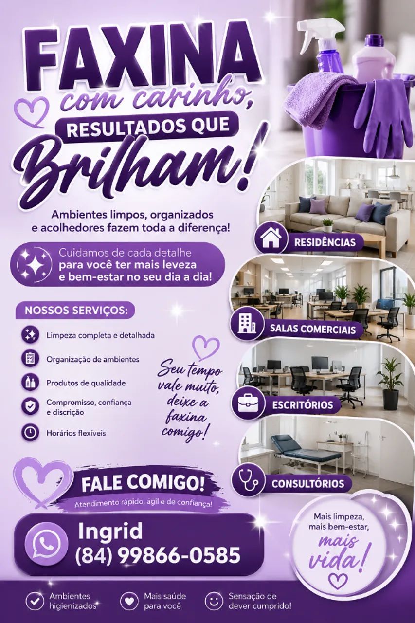 FAXINA PROFISSIONAL de residências e consultórios 