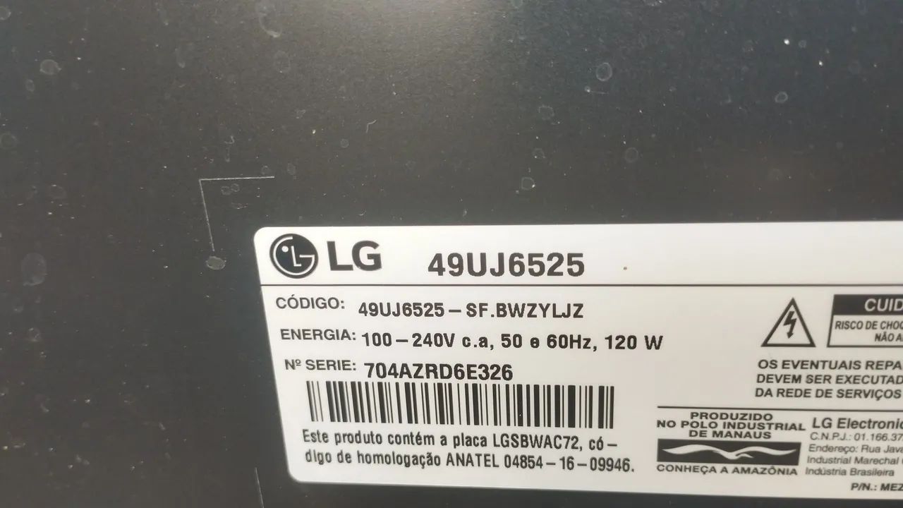 Tv LG 49 polegadas retirada de peças  - Foto 3