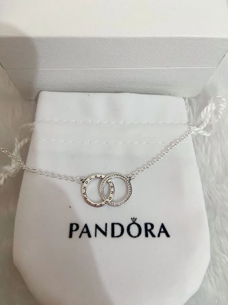 Colar Pandora dois círculos entrelaçados  - Foto 3