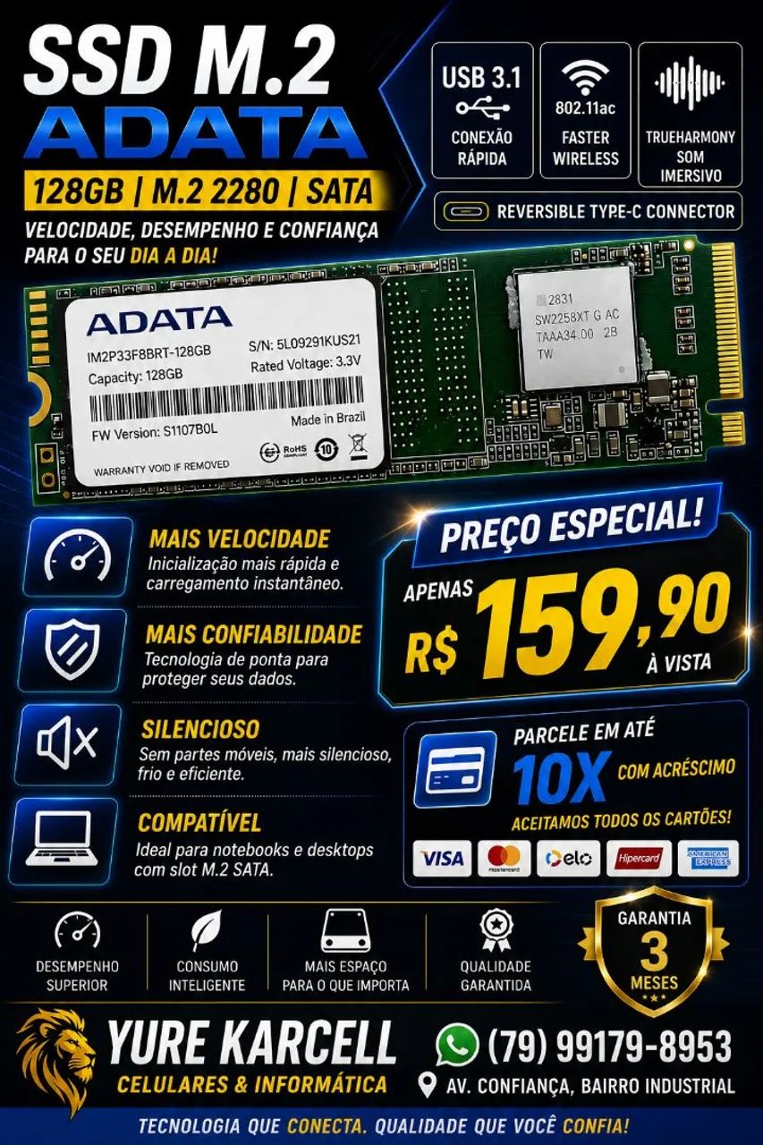 SSS M2 128 GB DATA PARA NOTEBOOK 