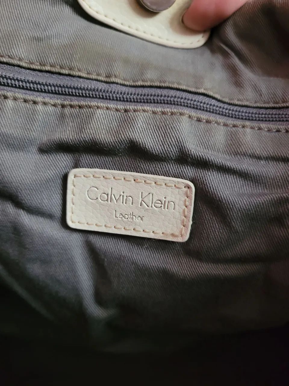bolsa couro legítimo vintage calvin klein - Foto 4