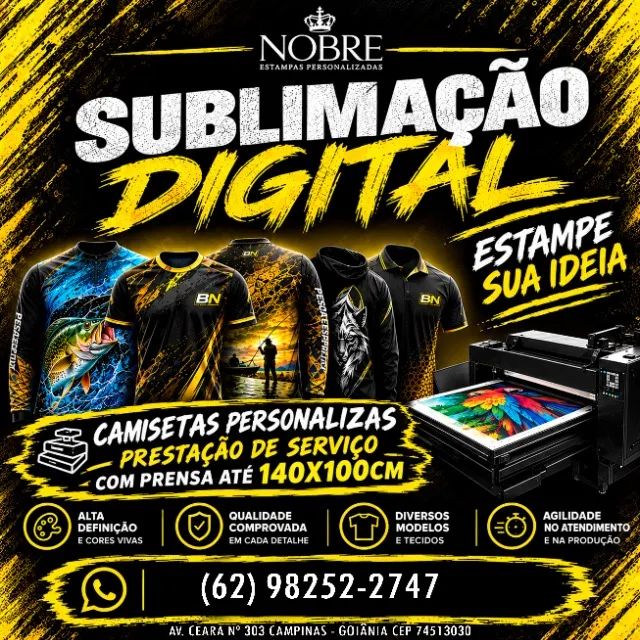 Camisetas Personalizadas, Uniformes e Camisa de Pesca - Sublimação