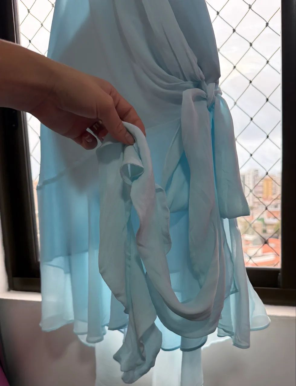 Vestido FARM azul transpassado - Foto 3