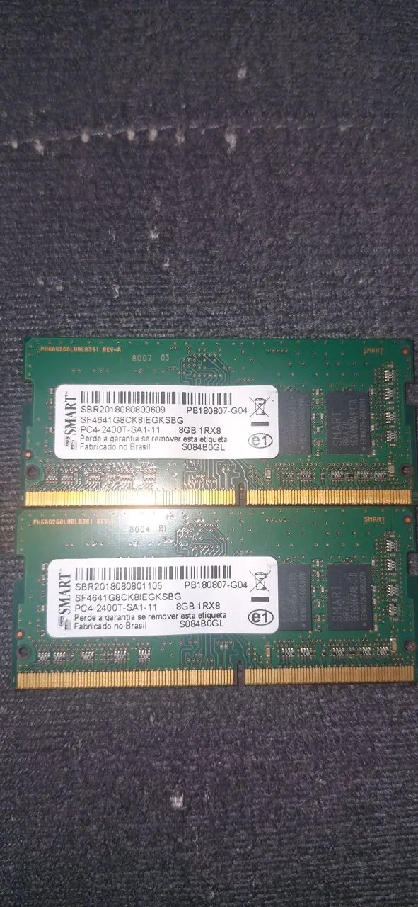 MEMÓRIA NOTEBOOK SMART 8GB 2400T SMART 