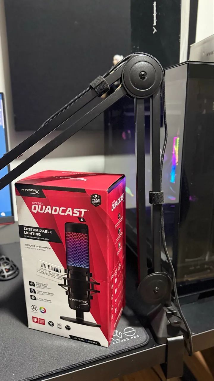 HyperX Quadcast S + Braço Articulado - Foto 2