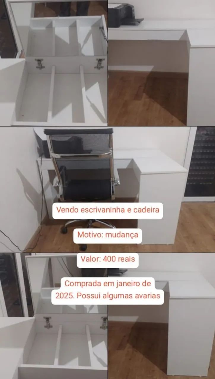 Escrivaninha e cadeira - Foto 2