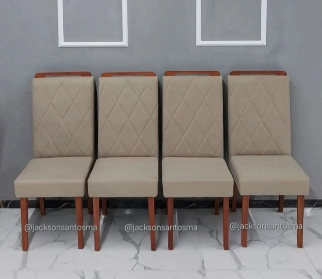 4 Cadeiras de Luxo com Cabeceira - Conforto e Elegância em Pronta Entrega - Foto 4