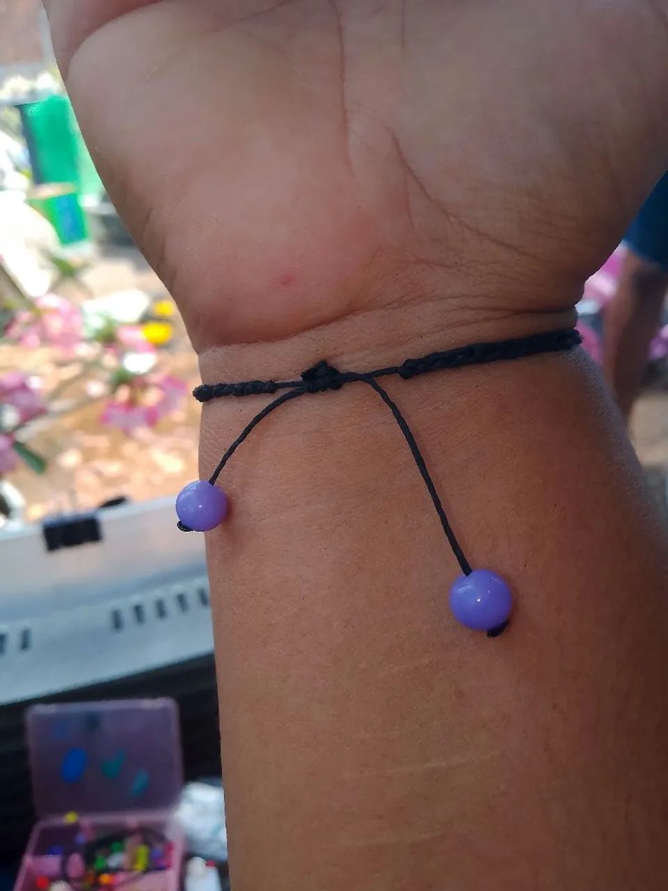 Pulseira de macramé ajustável  - Foto 2