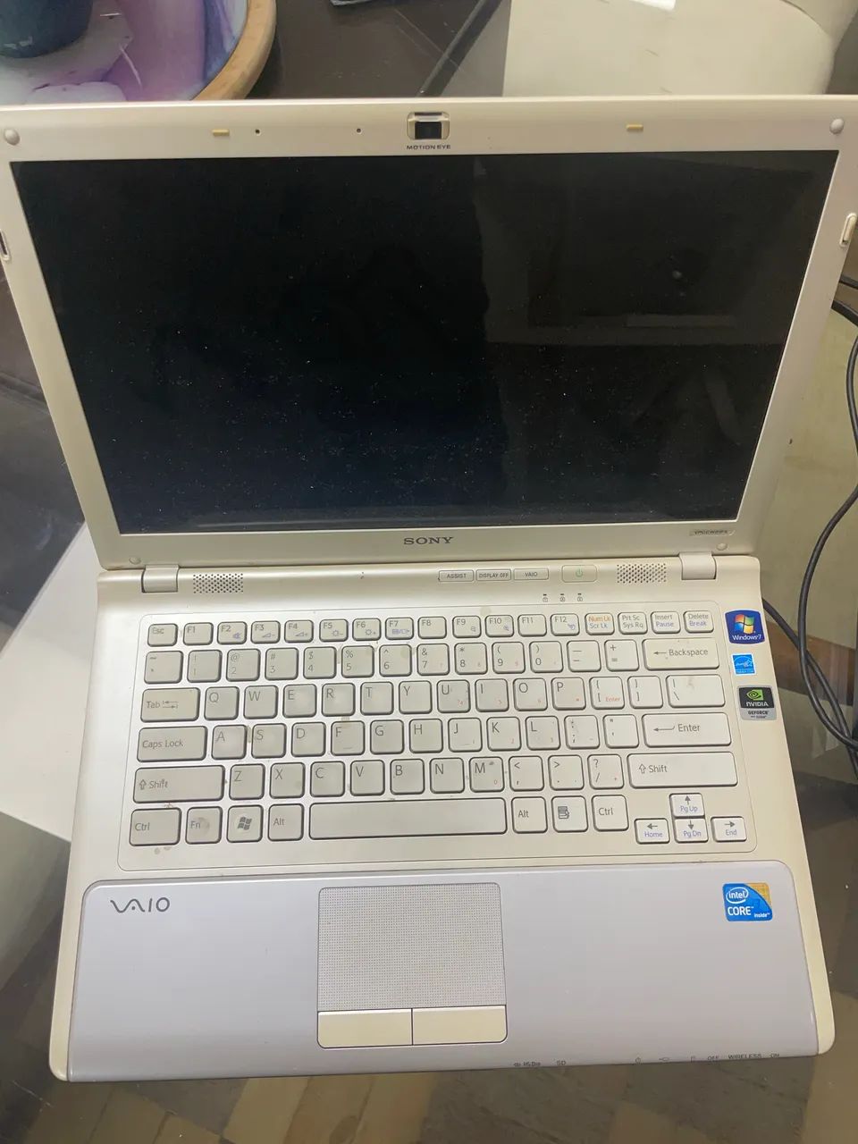 Retirada de peças notebook Sony vaio
