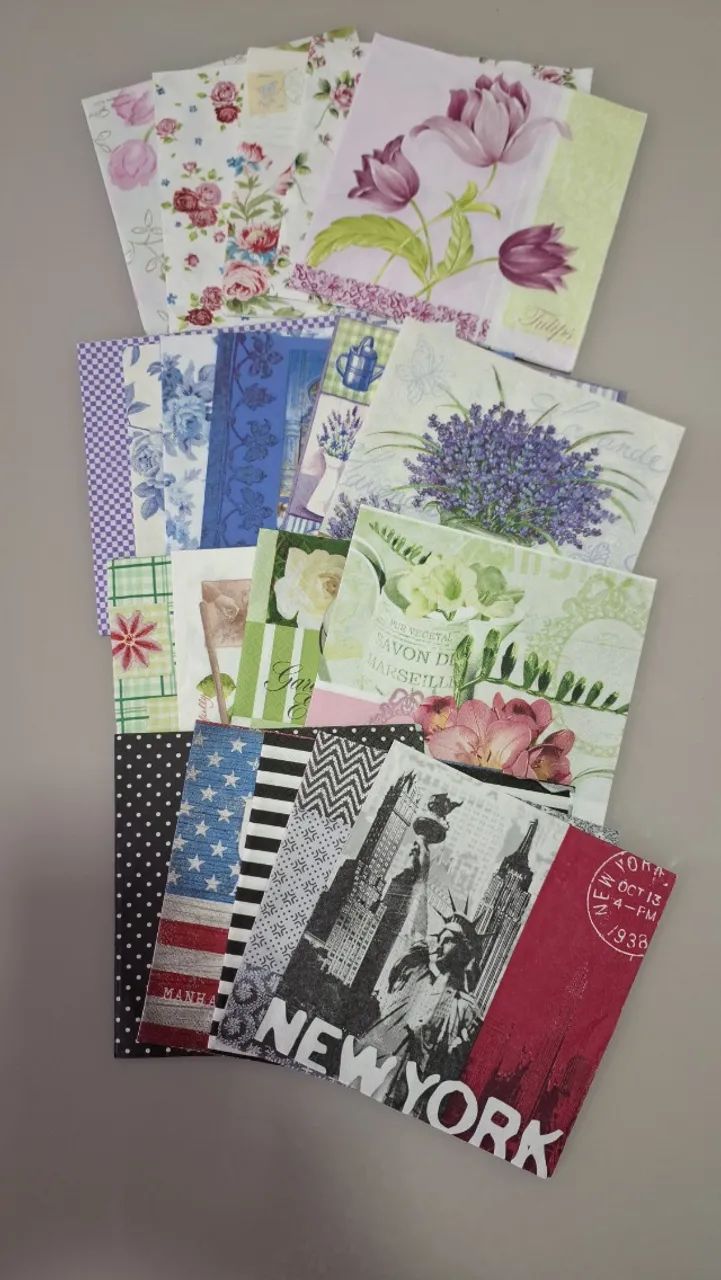 Kit 190 Guardanapos para Decoupage Artesanal - Foto 4