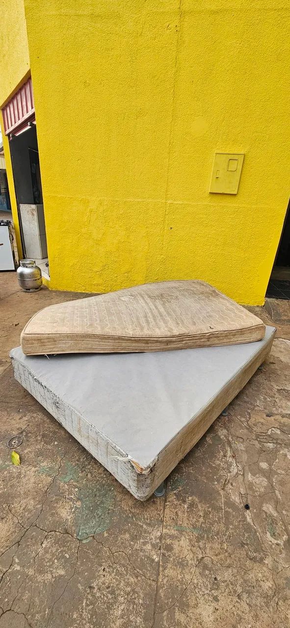 cama box casal padrão base e colchão espuma com capa ( ENTREGA GRÁTIS ) - Foto 3