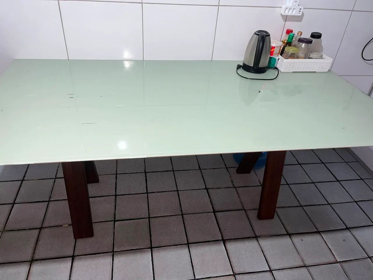 Mesa de vidro temperado com película.<br>Mesa de virado temperado, com película. - Foto 2