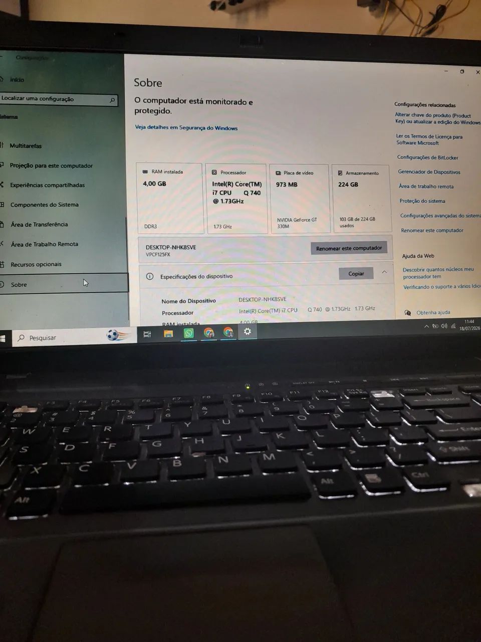 Notebook I7 VAIO