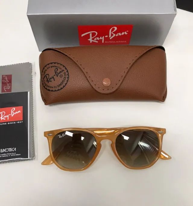 óculos de sol ray ban hexagonal acetato caramelo - Foto 4