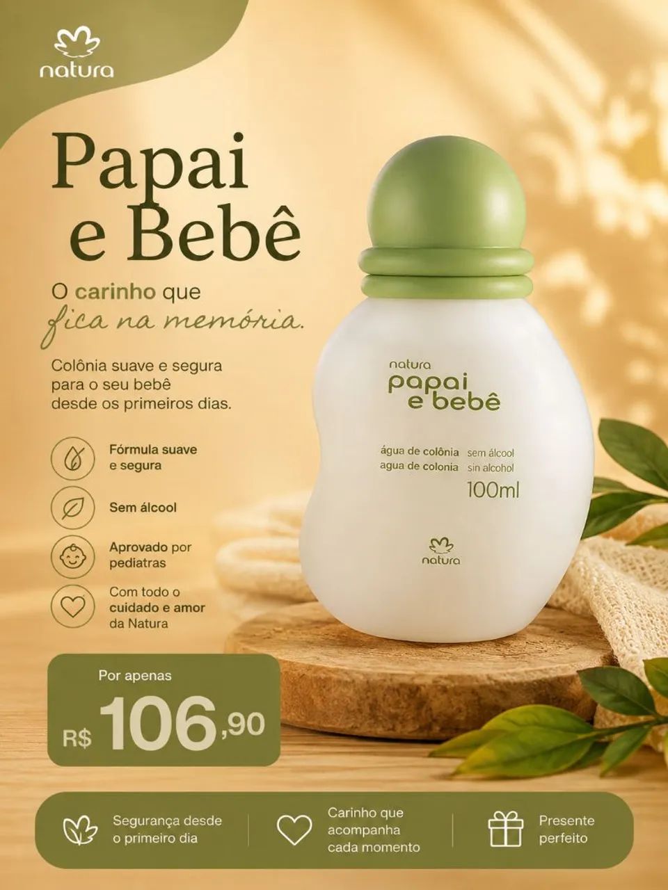Colônia Papai e bebê natura