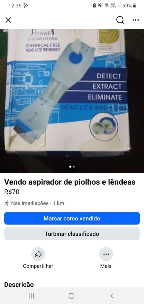 Vendo aspirador de piolho e lendeas - Foto 2