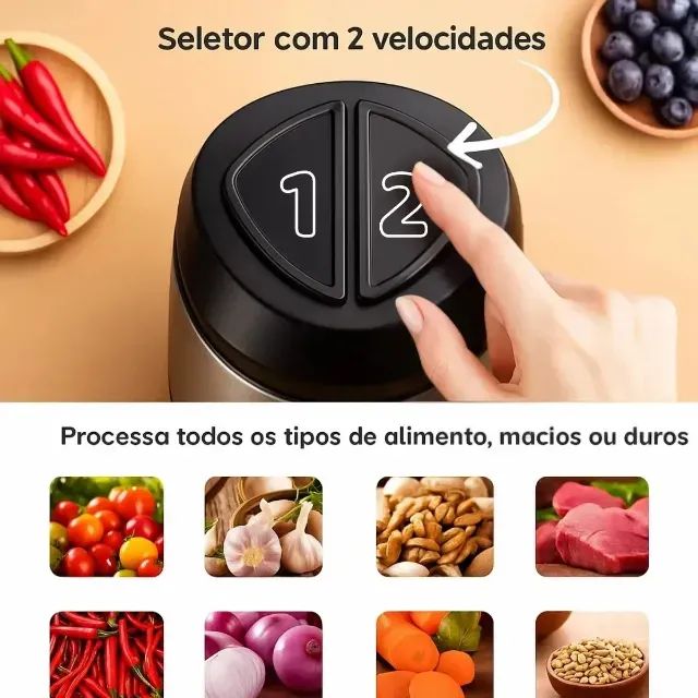 Multiprocessador de alimentos 2 litros compacto  - Foto 6