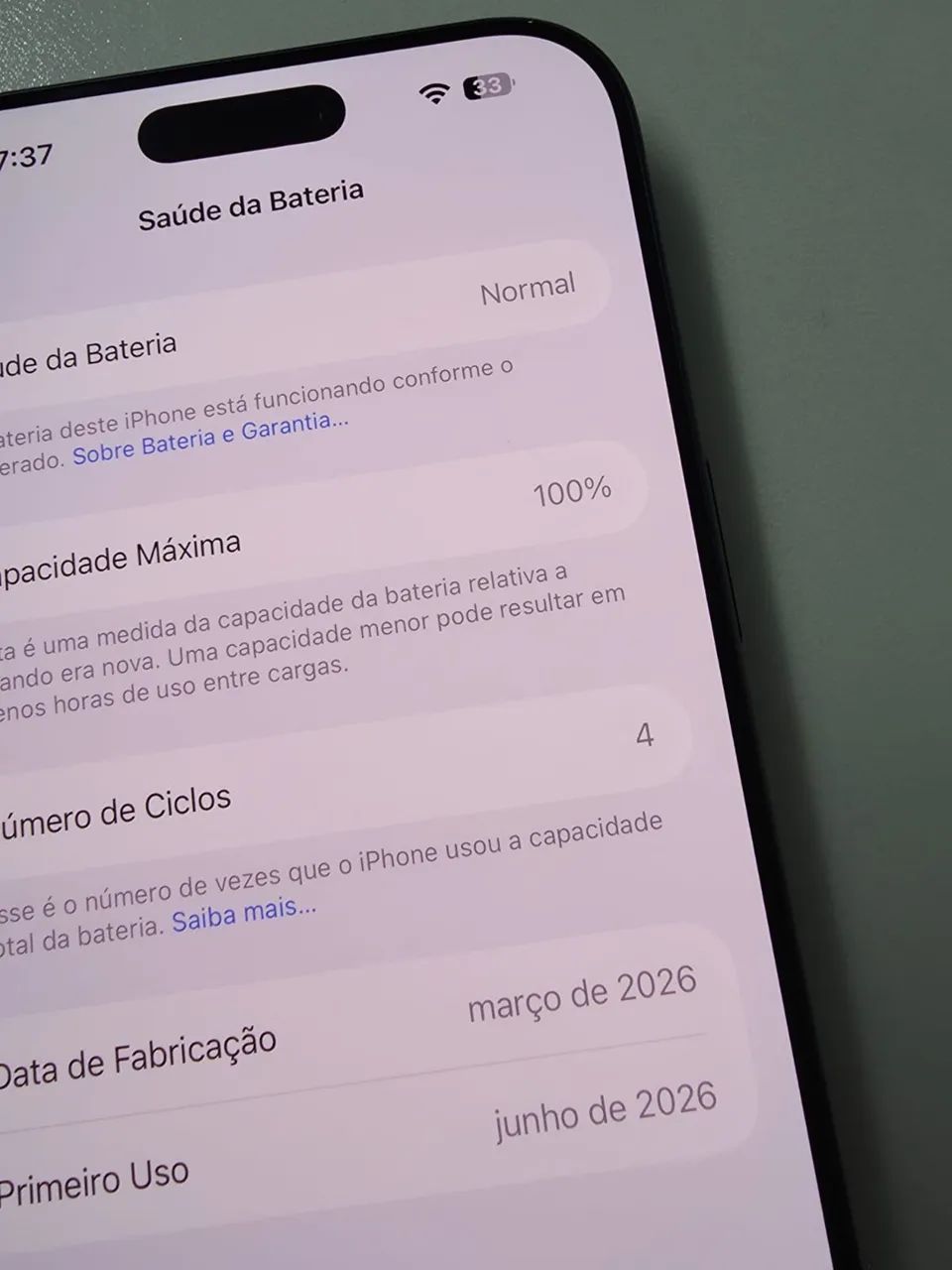 iPhone 17 Pro Max / apenas 04 ciclos  - Foto 3