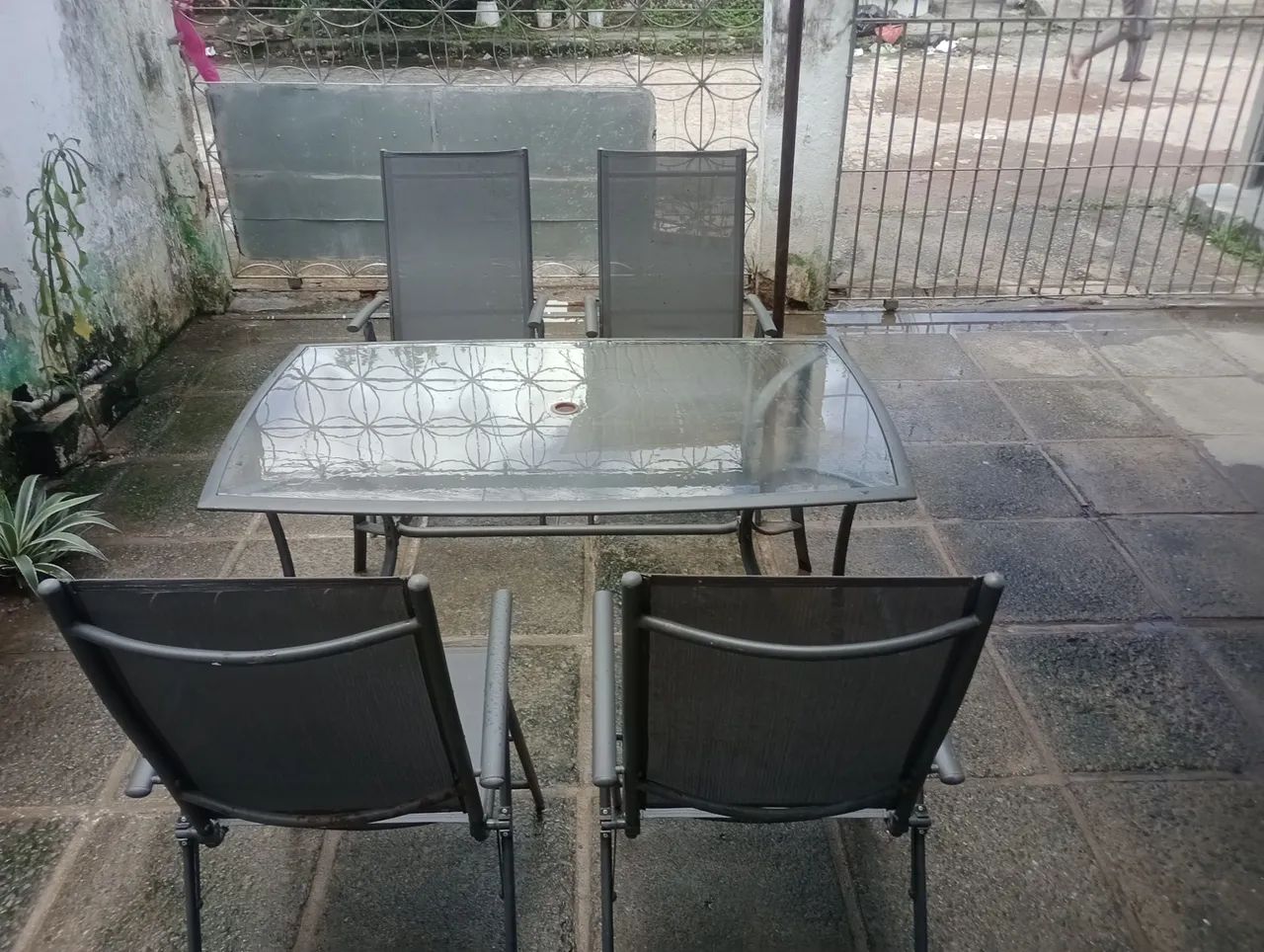 Conjunto de mesa cadeiras de praia/piscina