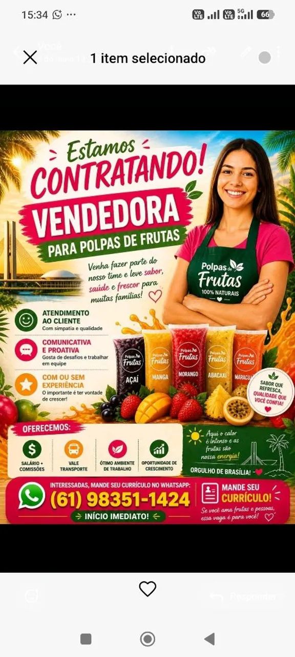 Procura-se Vendedora Comunicativa