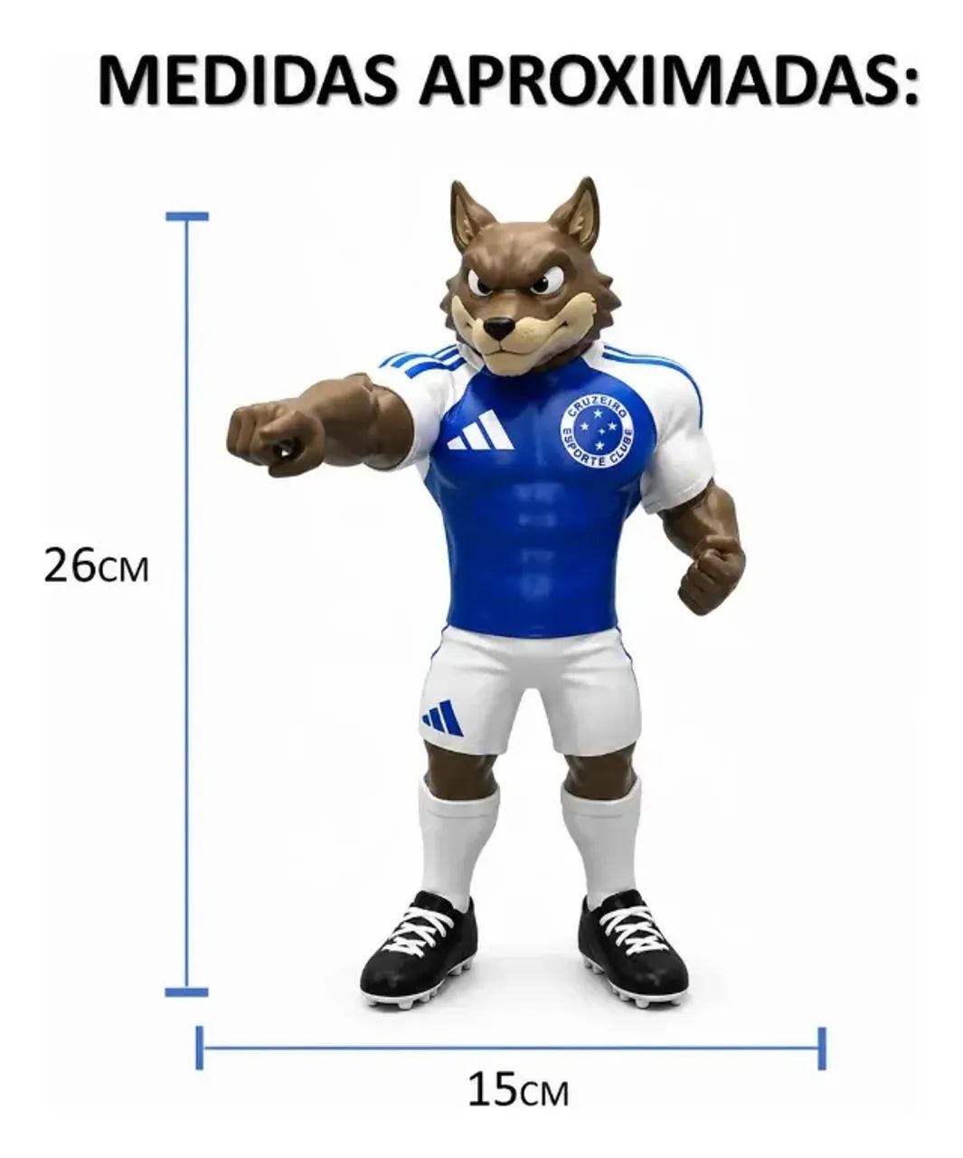 Mascote Raposa Cruzeiro Estatua Decorativa Torcedor Com Base - Foto 5