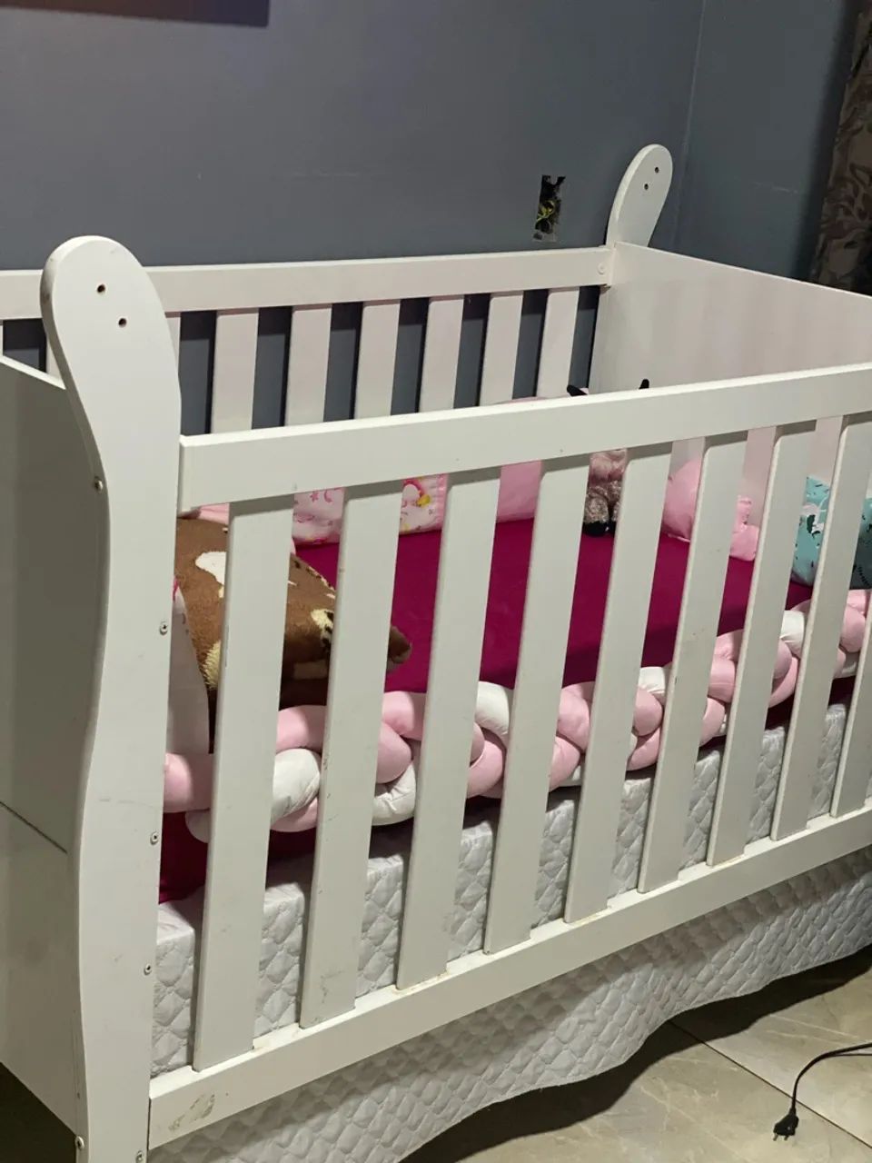 Berço infantil + colchão e kit berço 