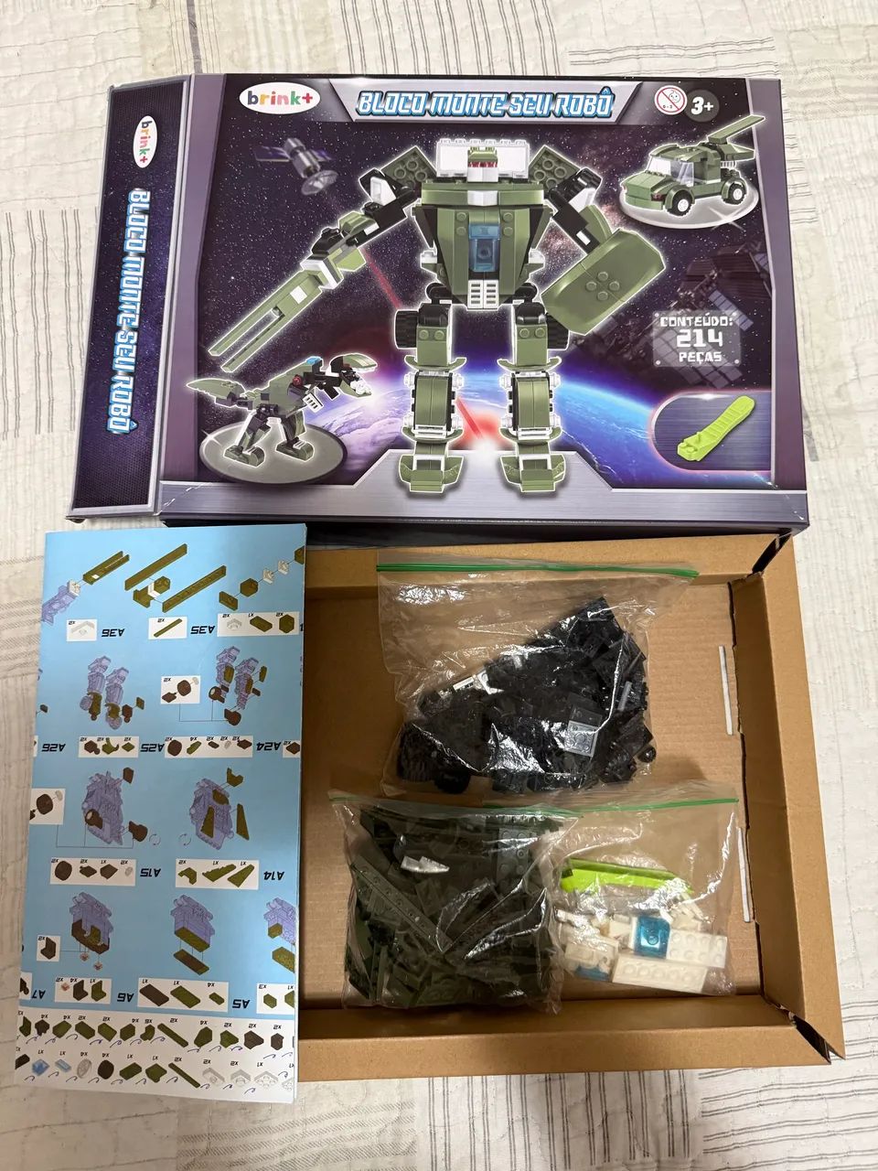 Brinquedo bloco monte seu robô (3 em 1) - Foto 3