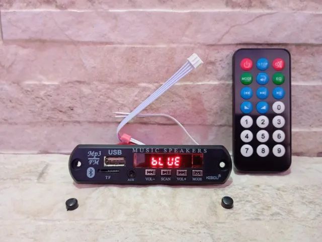Placa Usb Mp3 Player Aux 12V Bluetooth Muda de Pasta
