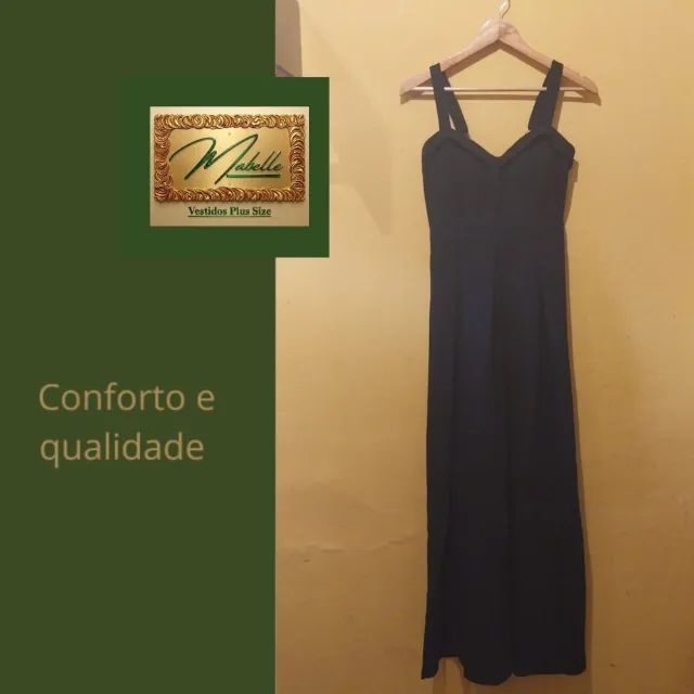 Vestido Longo Social Poliéster Com Elastano - Foto 2