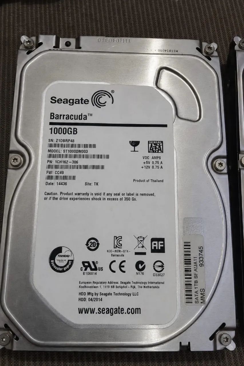HD Disco Rígido de 01 Terabyte Seagate Barracuda